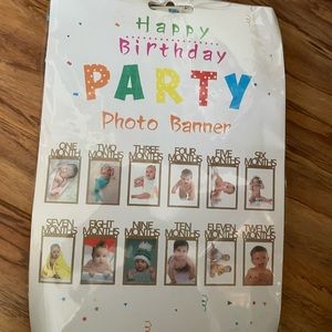 Happy birthday 12 month banner